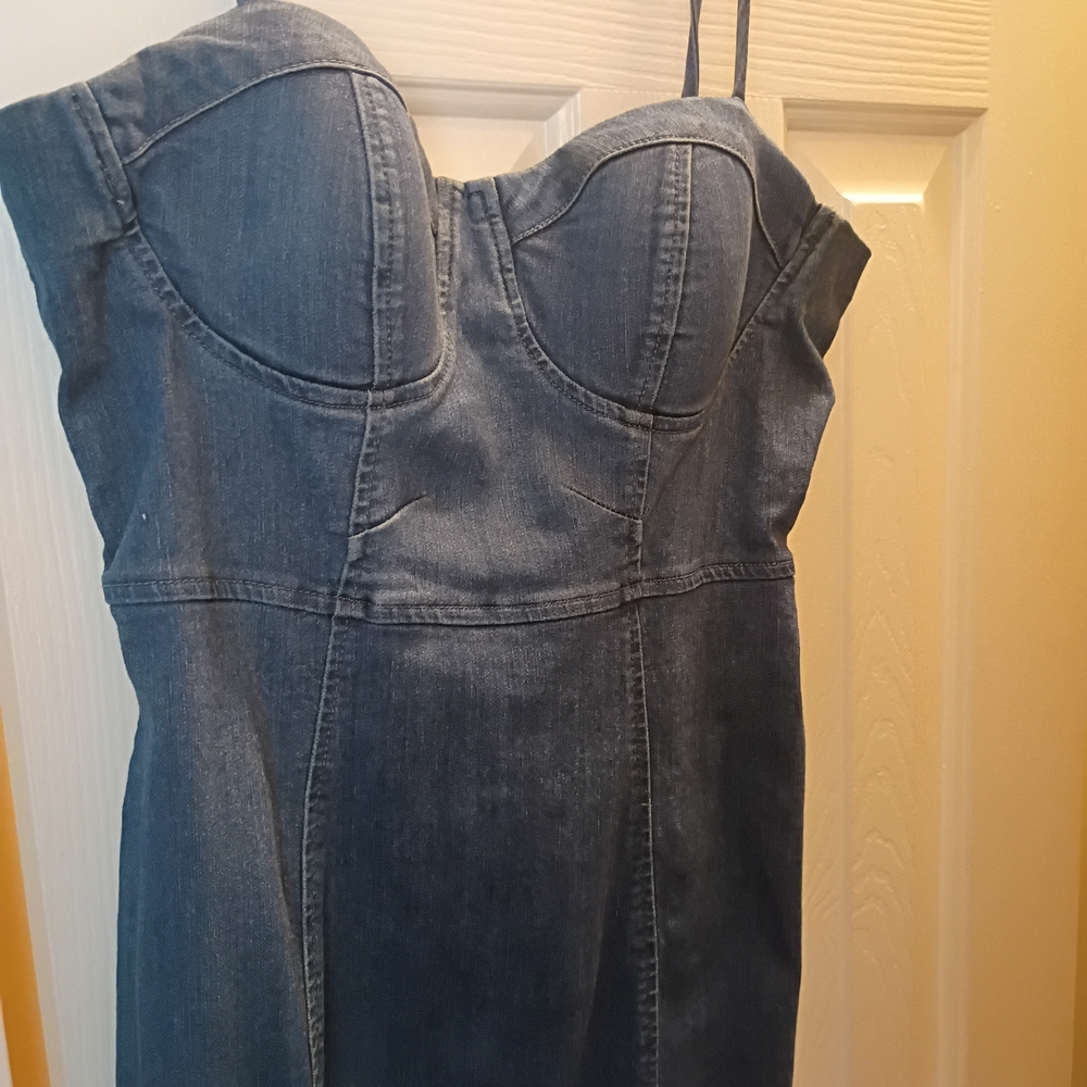 Denim Bustier Dress